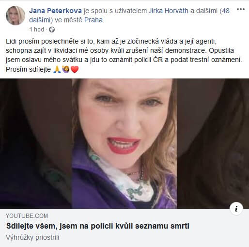 Jana Peterková a HATE na vládu 2